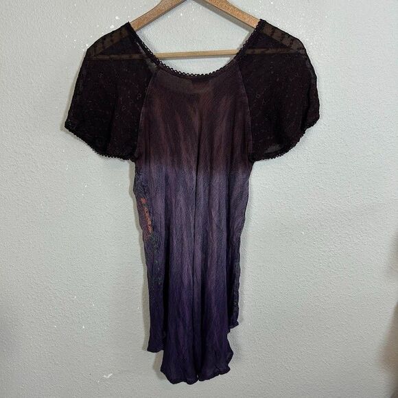 Advance Apparel Tunic Top OS Fairy Renaissance Boho Festival Mesh Lace - Picture 3 of 6